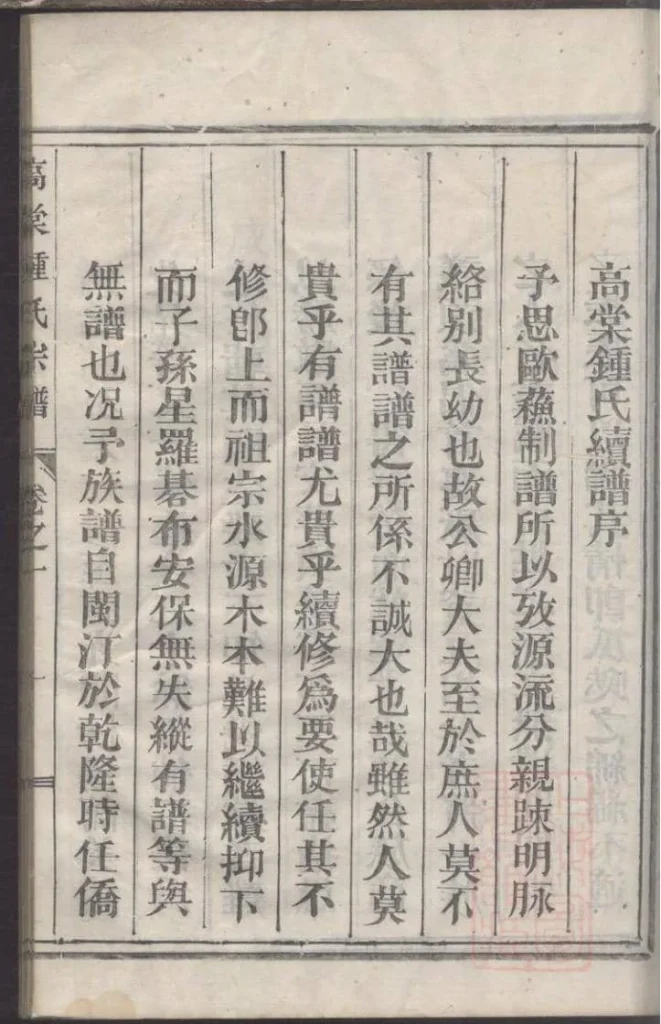 图片[1]-浙江丽水遂昌县高棠钟氏宗谱PDF下载-噜噜咕