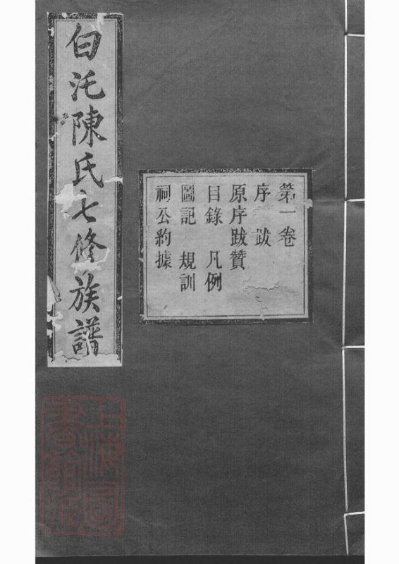 湖南湘潭中湘白汑陈氏七修族谱（德星堂）-噜噜咕