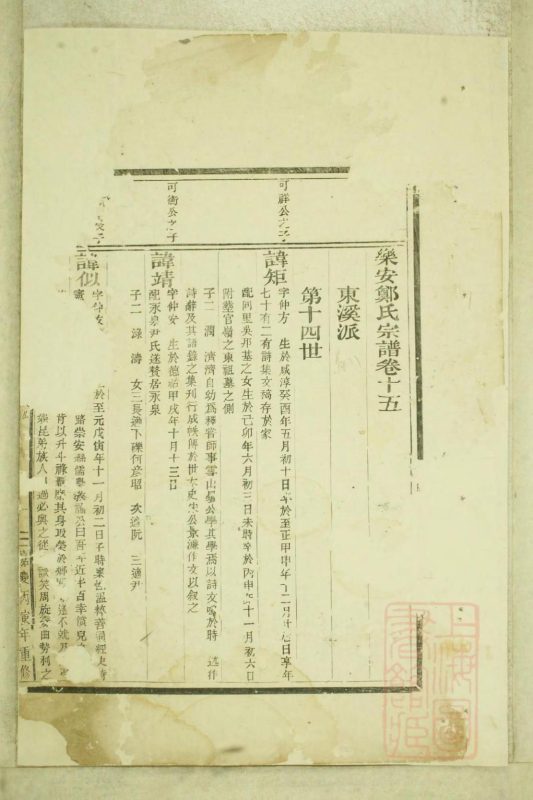 浙江台州仙居县乐安郑氏宗谱（卷之十五）-噜噜咕