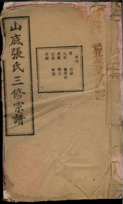 湖南楚宁山底张氏三修宗谱-噜噜咕